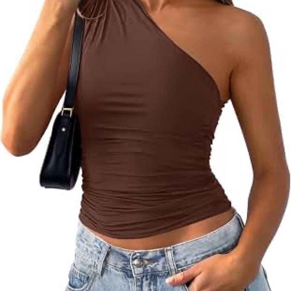 Unbranded Women's Brown Crop-top